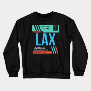 Los Angeles (LAX) Airport Code Baggage Tag Crewneck Sweatshirt